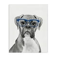 thumbnail image 1 of Stupell Industries Fun Boxer Dog Wearing Glasses Animals & Insects Painting Gallery Wrapped Canvas Print Wall Art, 1 of 5