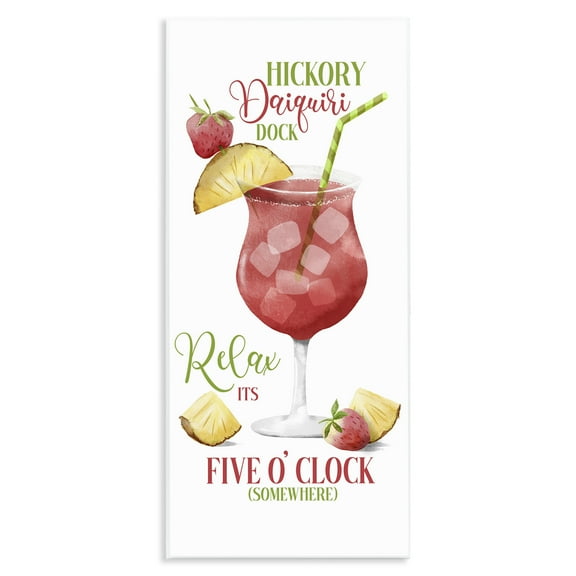 Stupell Industries Fun Cocktail Expression Food & Beverage Painting Unframed Art Print Wall Art, 7 x 17