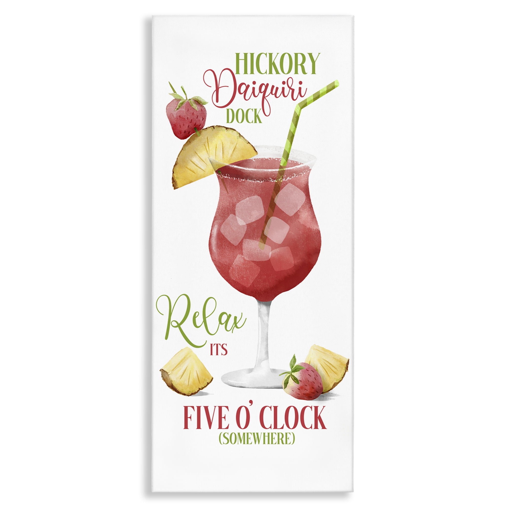 Stupell Industries Fun Cocktail Expression Food & Beverage Painting Wrapped Canvas Art Print Wall Art, 20 x 48