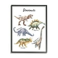thumbnail image 1 of Stupell Industries Fun Dinosaur Chart Playful Watercolor Illustration Black Framed, 16 x 20, Design by Ziwei Li, 1 of 5