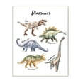 thumbnail image 1 of Stupell Industries Fun Dinosaur Chart Playful Watercolor Illustration Wall Plaque, 10 x 15, Design by Ziwei Li, 1 of 6