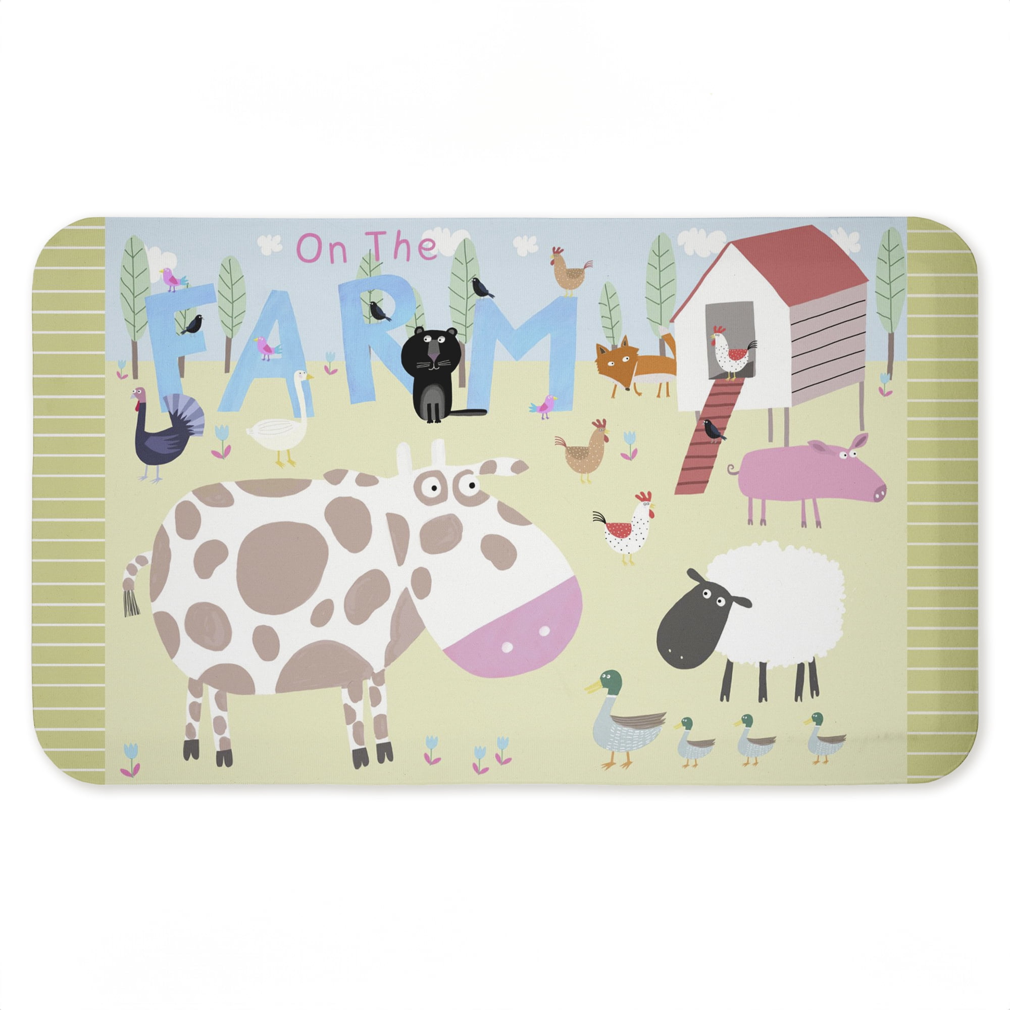 Stupell Industries Fun Farm Animals Printed Anti-Fatigue Floor Mat, design by Carla Daly
