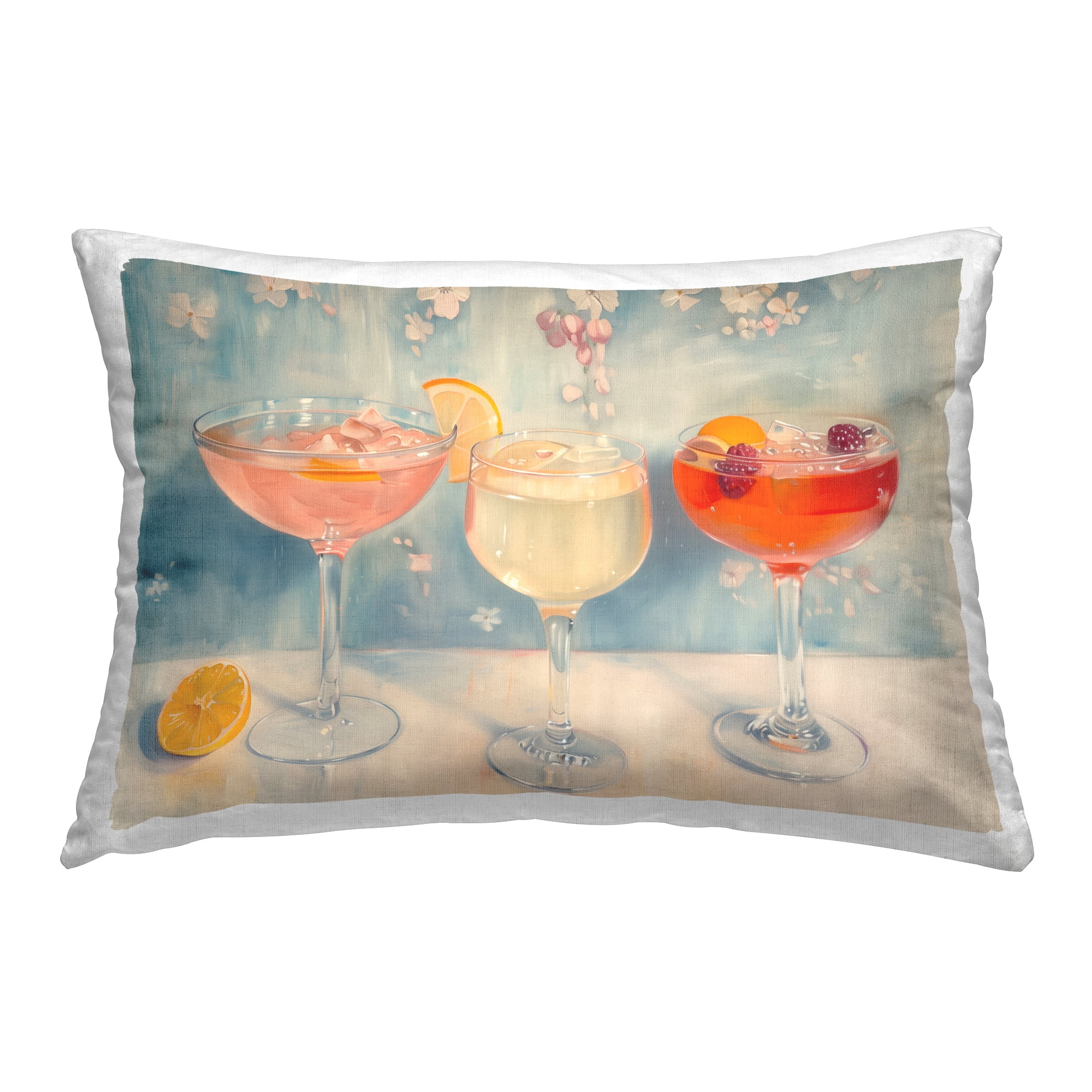 Stupell Industries Fun Fruity Cocktails Decorative Printed Throw Pillow Design by Arlington Prints.