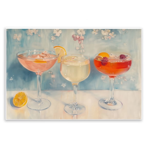 Stupell Industries Fun Fruity Cocktails Food & Beverage Painting Unframed Art Print Wall Art, 19 x 13