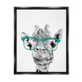 thumbnail image 1 of Stupell Industries Fun Giraffe In Glasses Animal Animals & Insects Painting Black Floater Framed Art Print Wall Art, 1 of 6