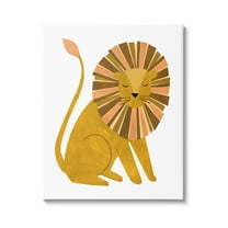Stupell Industries Fun Lion Mane Wildlife Graphic Art Gallery Wrapped Canvas Print Wall Art, Design by Emily Kopcik