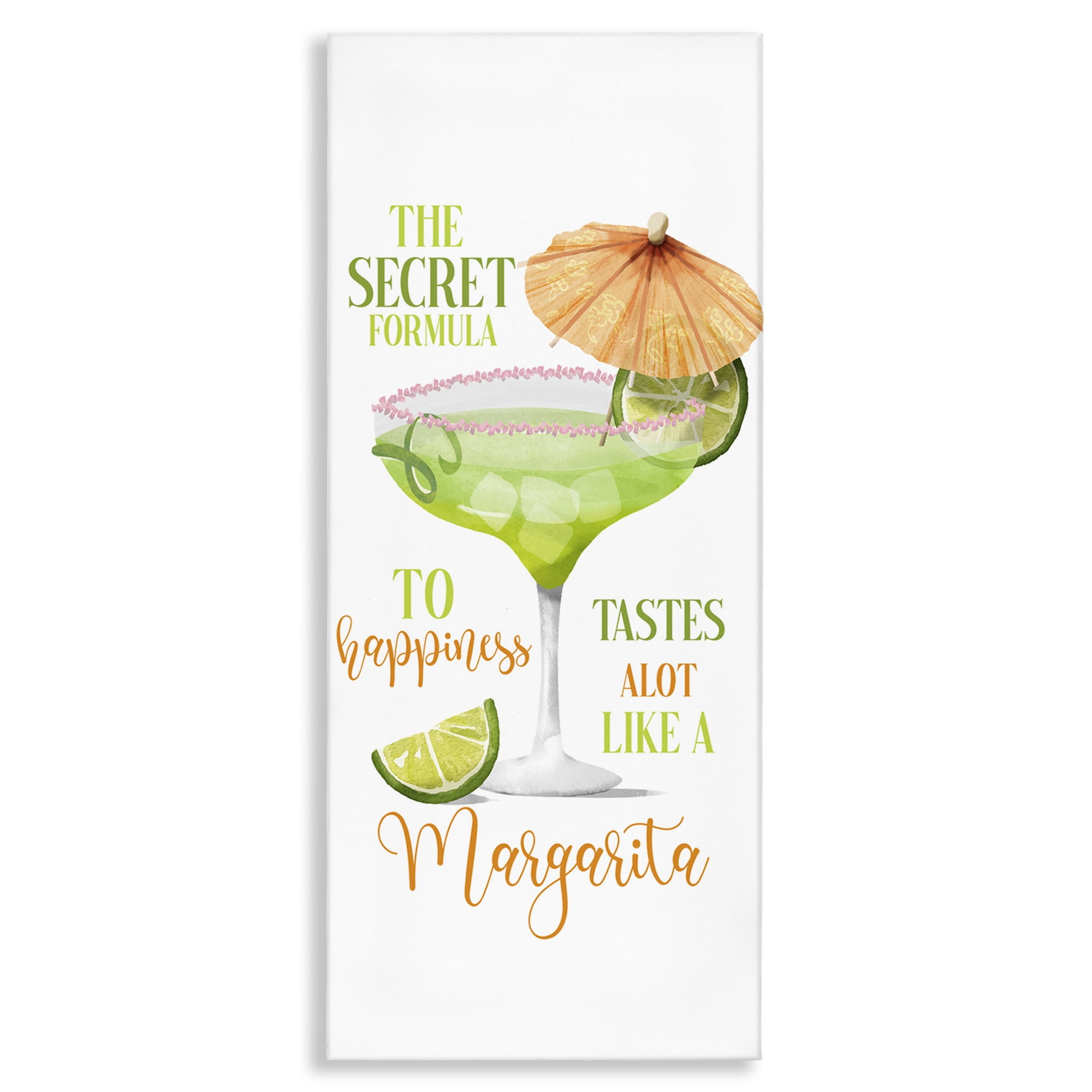 Stupell Industries Fun Margarita Expression Food & Beverage Painting Wrapped Canvas Art Print Wall Art, 13 x 30