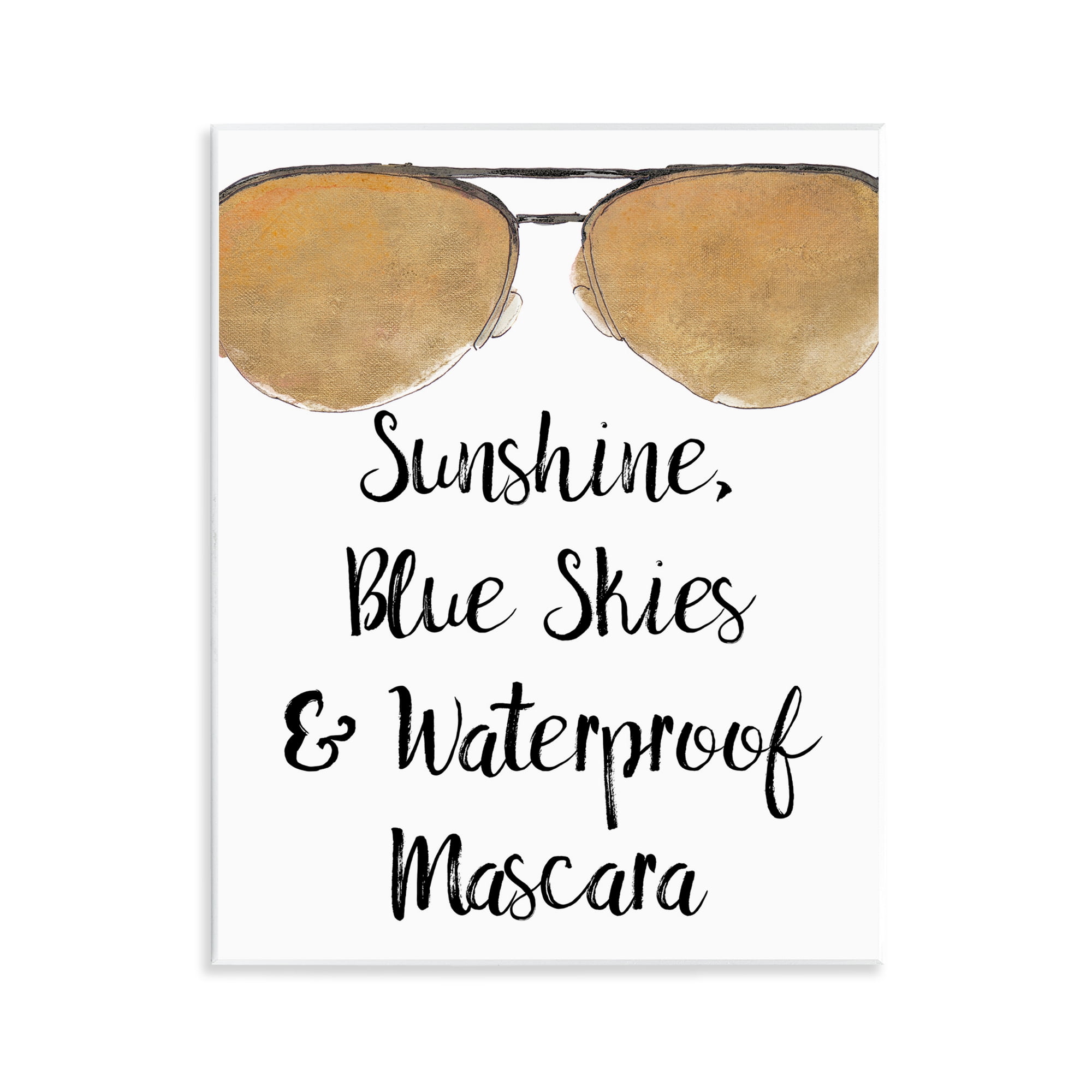 Stupell Industries Fun Mascara Phrase Beauty & Fashion Painting Unframed Art Print Wall Art, 11 x 14