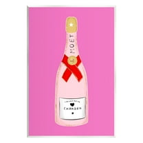 Stupell Industries Fun Pink Champagne Food & Beverage Painting Unframed Art Print Wall Art, 10 x 15