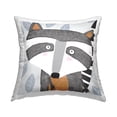 thumbnail image 1 of Stupell Industries Fun Raccoon Leaf Pattern Printed Throw Pillow Design by Carla Daly, 1 of 6