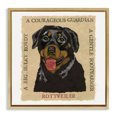 thumbnail image 1 of Stupell Industries Eclectic Fun Rottweiler Pet Phrases Gold Floating Frame Canvas Art, 18 x 18, by Nancy Overton, 1 of 8