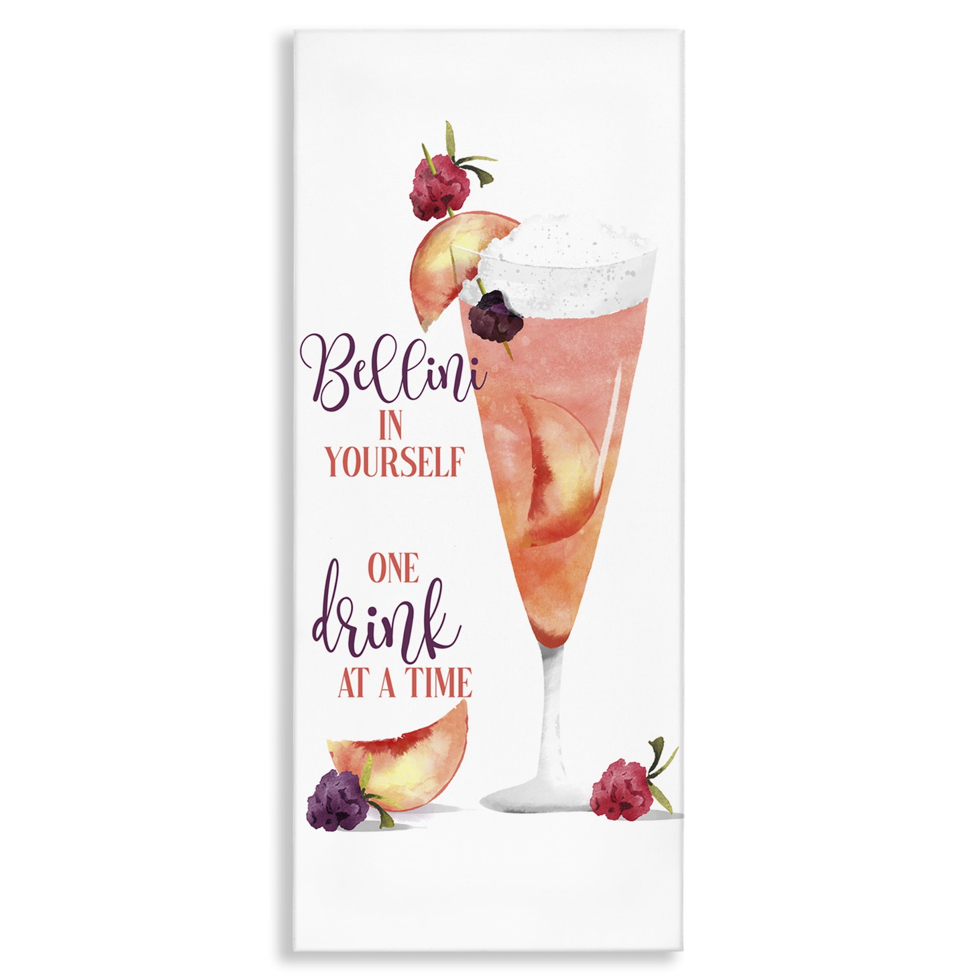 Stupell Industries Fun Summer Drink Pun Food & Beverage Painting Wrapped Canvas Art Print Wall Art, 20 x 48