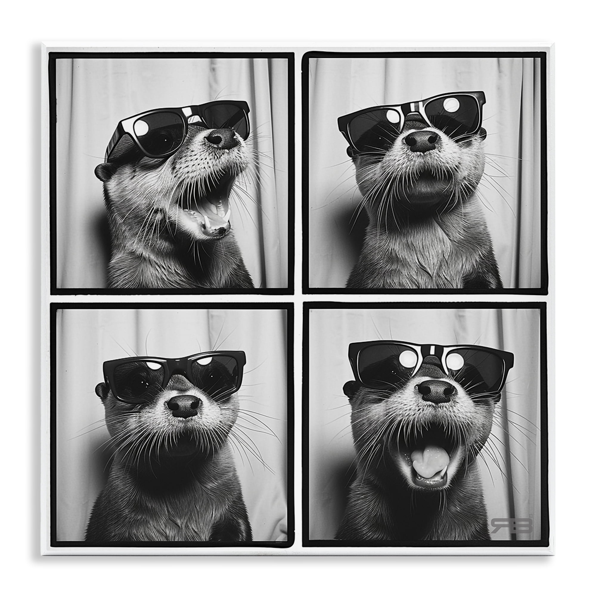 Stupell Industries Fun Sunglasses Otter Animals Painting Unframed Art Print Wall Art, 12 x 12