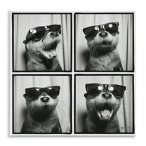 Stupell Industries Fun Sunglasses Otter Animals Painting Unframed Art Print Wall Art, 12 x 12
