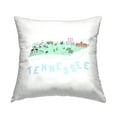 thumbnail image 1 of Stupell Industries Fun Tennessee Destinations Map Square Decorative Printed Throw Pillow, 18 x 18,, 1 of 4