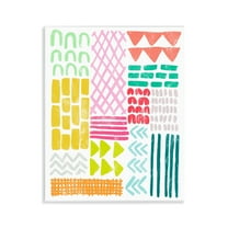 Stupell Industries Fun Varied Patterns & Shapes Abstract Painting Unframed Art Print Wall Art, 11 x 14