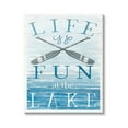 thumbnail image 1 of Stupell Industries Fun at Lake Phrase Crossed Ores Water Design Graphic Art Gallery Wrapped Canvas Print Wall Art, Design by Elizabeth Tyndall, 1 of 7