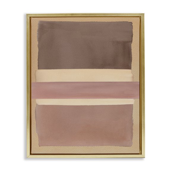 Stupell Industries Fun with Neutral Hues Gold Framed Floater Canvas Wall Art design by Nina Jacobs, 31 x 25