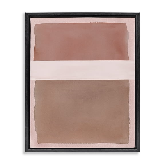 Stupell Industries Fun with Pink & Tan Black Framed Floater Canvas Wall Art design by Nina Jacobs, 31 x 25