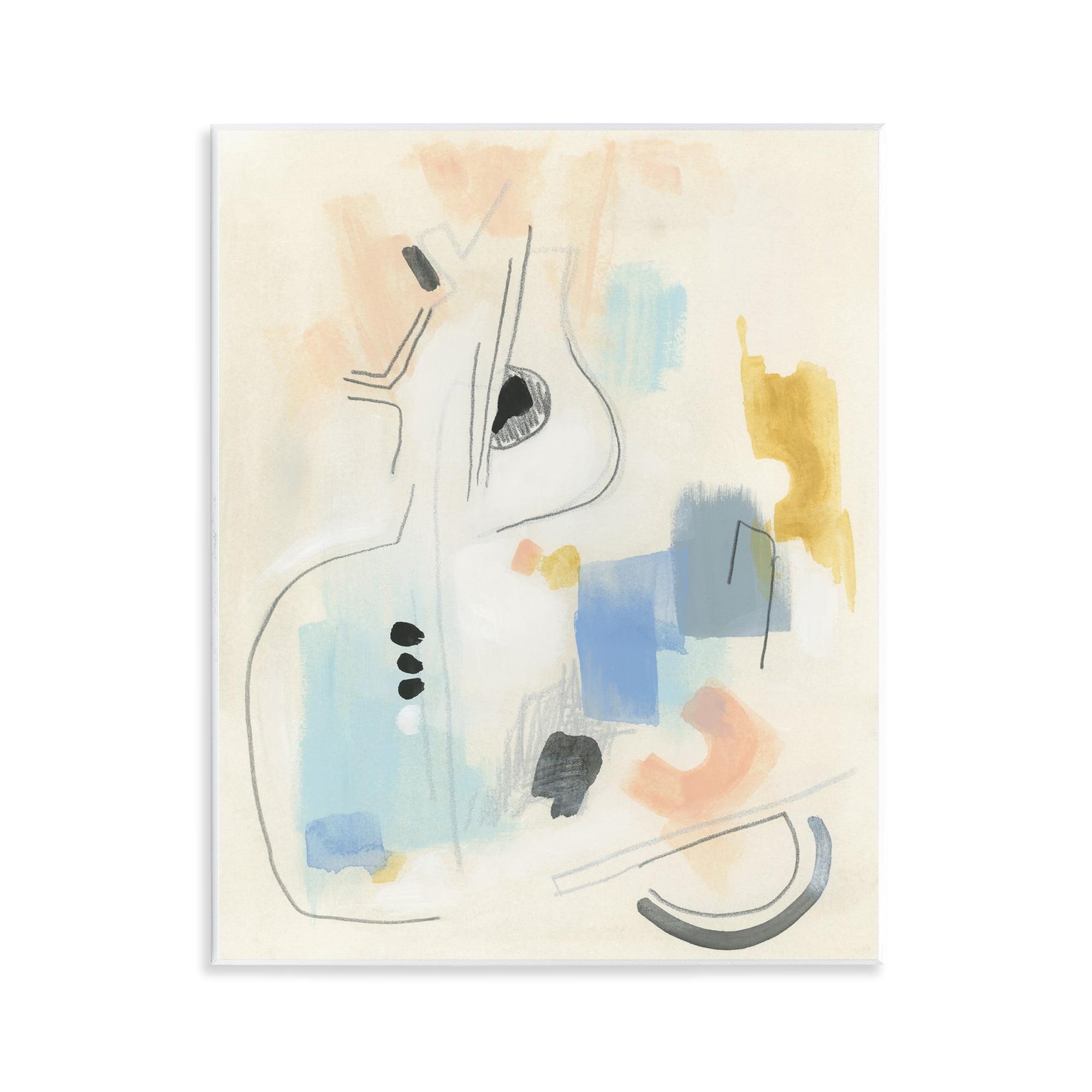 Stupell Industries Funky Modern Pastel Abstraction Abstract Painting Unframed Art Print Wall Art, 11 x 14