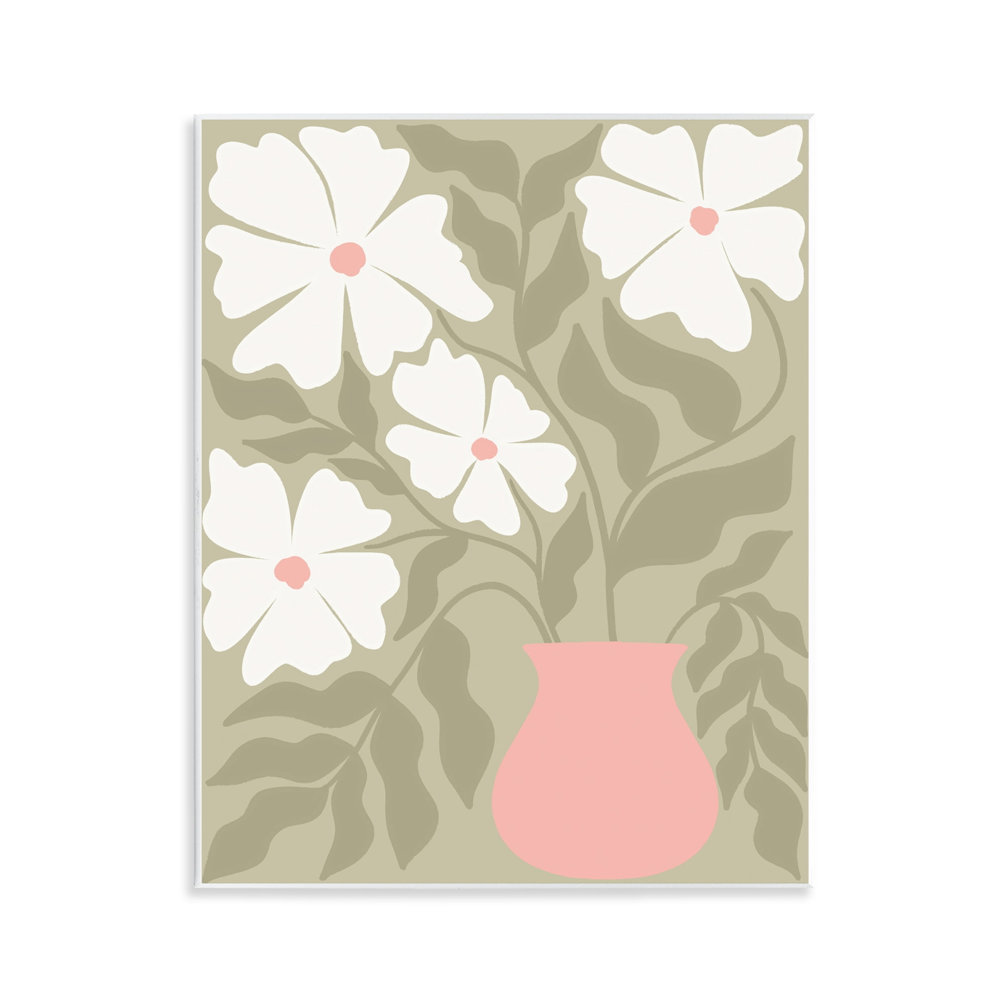 Stupell Industries Funky Pastel Florals Plants & Flowers Painting Unframed Art Print Wall Art, 11 x 14