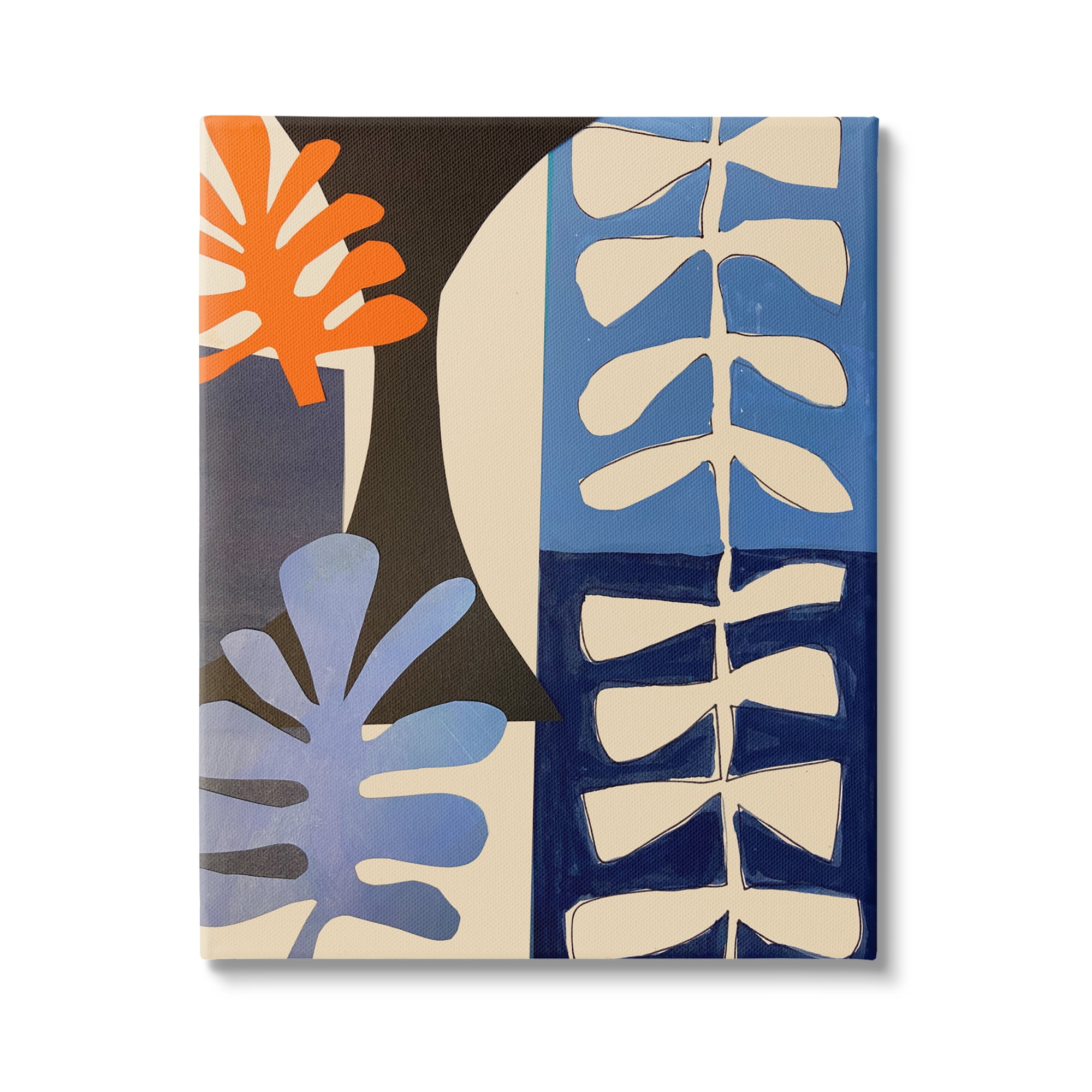 Stupell Industries Funky Plant Leaves Modern Abstract Cutout Silhouettes Graphic Art Gallery Wrapped Canvas Print Wall Art, Design by Deborah Velasquez