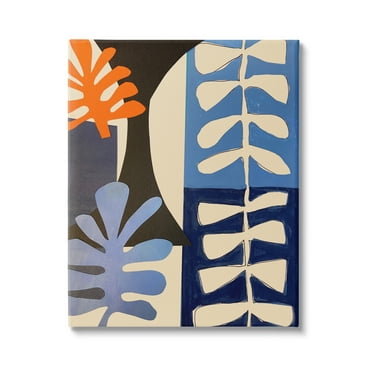 Stupell Industries Funky Plant Leaves Modern Abstract Cutout Silhouettes Graphic Art Gallery Wrapped Canvas Print Wall Art, Design by Deborah Velasquez