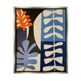 thumbnail image 1 of Stupell Industries Funky Plant Leaves Modern Abstract Cutout Silhouettes Graphic Art Luster Gray Floating Framed Canvas Print Wall Art, Design by Deborah Velasquez, 1 of 5