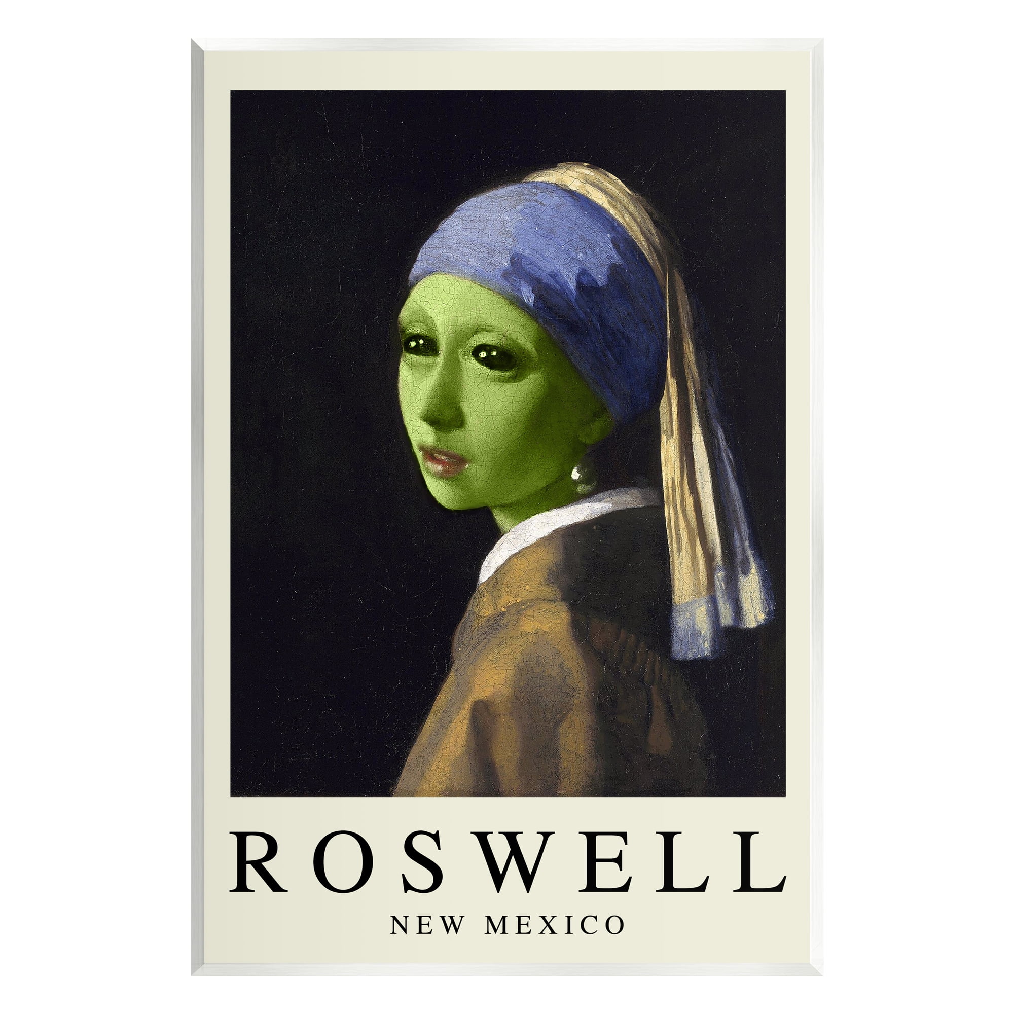 Stupell Industries Funny Alien Girl Roswell NM Travel & Places Painting Unframed Art Print Wall Art