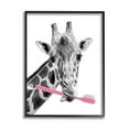 thumbnail image 1 of Stupell Industries Funny Animal Bathroom Toothbrush Animals & Insects Painting Black Framed Art Print Wall Art, 1 of 5