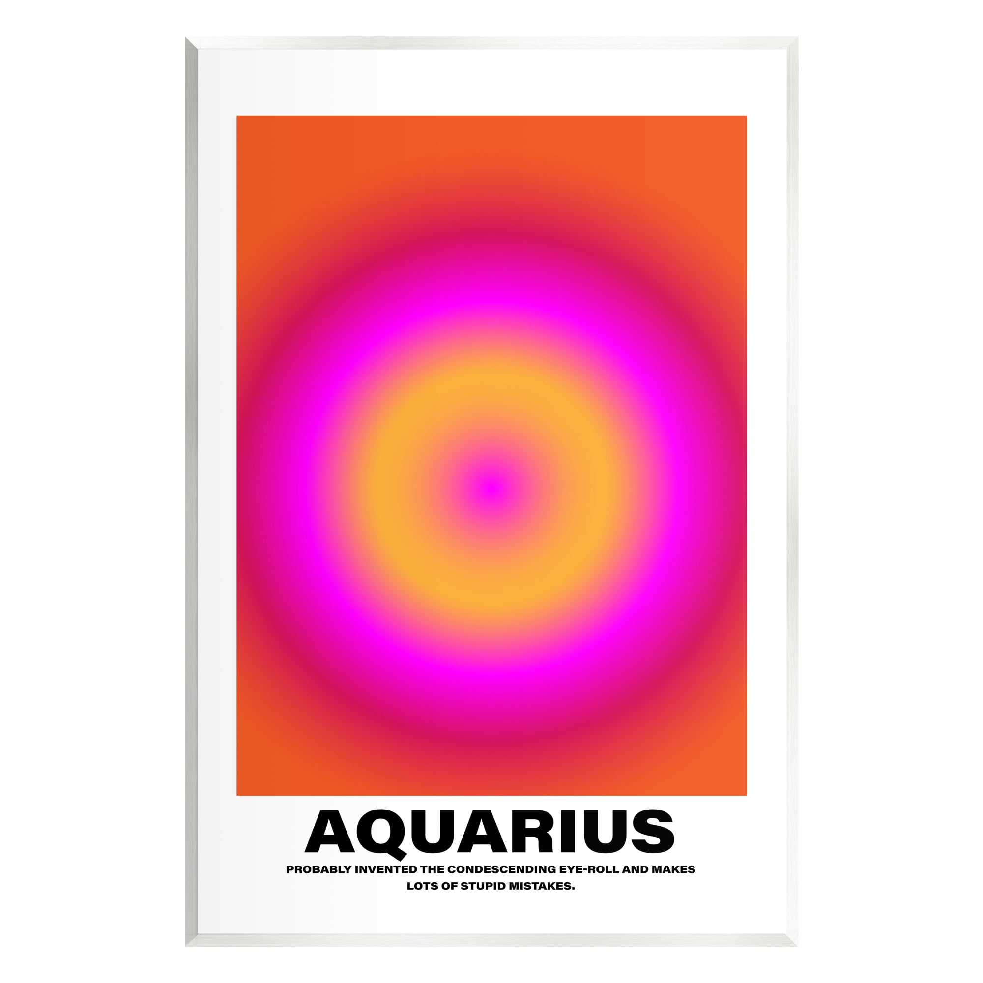 Stupell Industries Funny Aquarius Astrology Abstract Painting Unframed Art Print Wall Art, 10 x 15