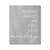 Stupell Industries Funny Baking Kitchen Phrase Graphic Art Gallery Wrapped Canvas Print Wall Art, Design by Lil' Rue
