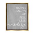 thumbnail image 1 of Stupell Industries Funny Baking Kitchen Phrase Graphic Art Metallic Gold Floating Framed Canvas Print Wall Art, Design by Lil' Rue, 1 of 6
