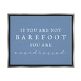 thumbnail image 1 of Stupell Industries Funny Barefoot Beach Phrase Inspirational Painting Gray Floater Framed Canvas Art Print Wall Art, 31 x 25, 1 of 10