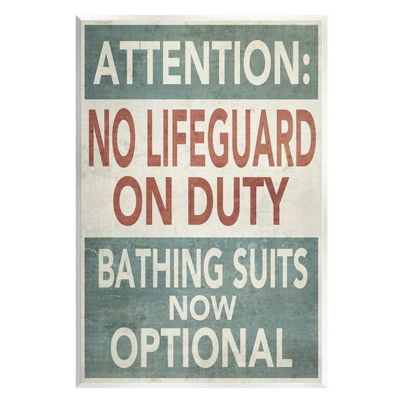 Stupell Industries Funny Bathing Suits Optional Typography Painting Unframed Art Print Wall Art, 10 x 15