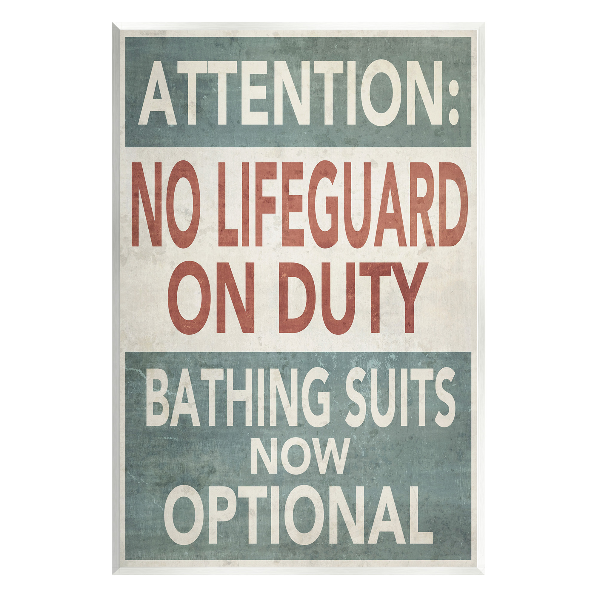 Stupell Industries Funny Bathing Suits Optional Typography Painting Unframed Art Print Wall Art, 13 x 19