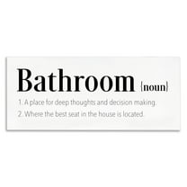 Stupell Industries Funny Bathroom Definition Bath & Laundry Painting Wrapped Canvas Art Print Wall Art, 24 x 10