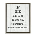 thumbnail image 1 of Stupell Industries Funny Bathroom Seeing Eye Chart Typography Painting Brown Floater Framed Canvas Art Print Wall Art, 17 x 21, 1 of 9