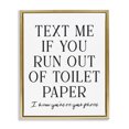 thumbnail image 1 of Stupell Industries Eclectic Funny Bathroom Texting Gold Floating Frame Canvas Art, 17 x 21, by Lettered and Lined, 1 of 8