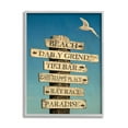 thumbnail image 1 of Stupell Industries Funny Beach Directions Sign Animals & Insects Painting Gray Framed Art Print Wall Art, 24 x 30, 1 of 8