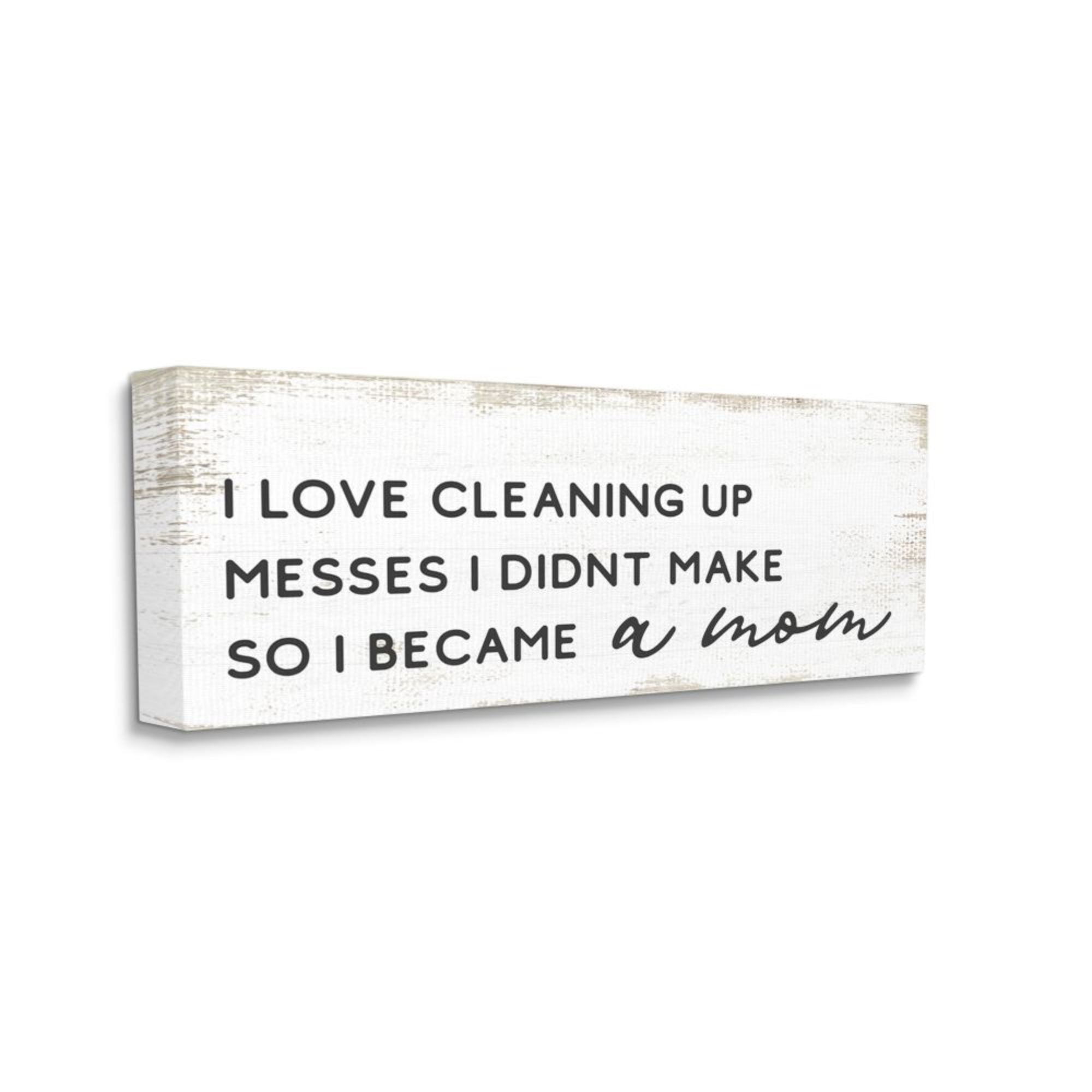 Stupell Industries Funny Became A Mom Phrase Charming Family Design Design by Daphne Polselli, 20" x 48"