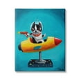 thumbnail image 1 of Stupell Industries Funny Big Eye Space Dog Retro Rocketship Ride, 30 x 40, Design by Brian Rubenacker, 1 of 6