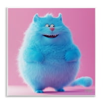 Stupell Industries Funny Blue Cat Animals Painting Unframed Art Print Wall Art, 12 x 12