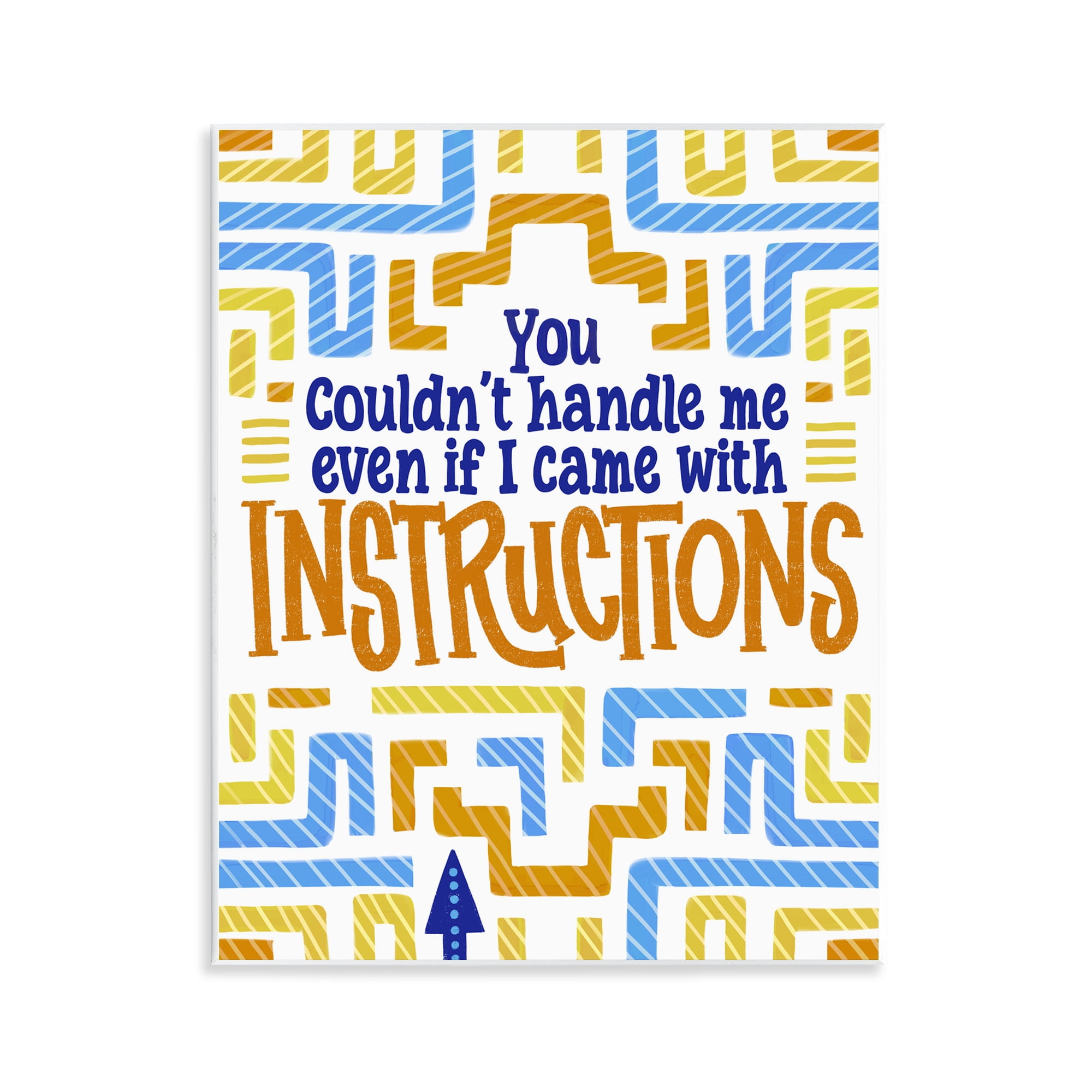 Stupell Industries Funny Can't Handle Me Wall Plaque Art, design by Connie Summers
