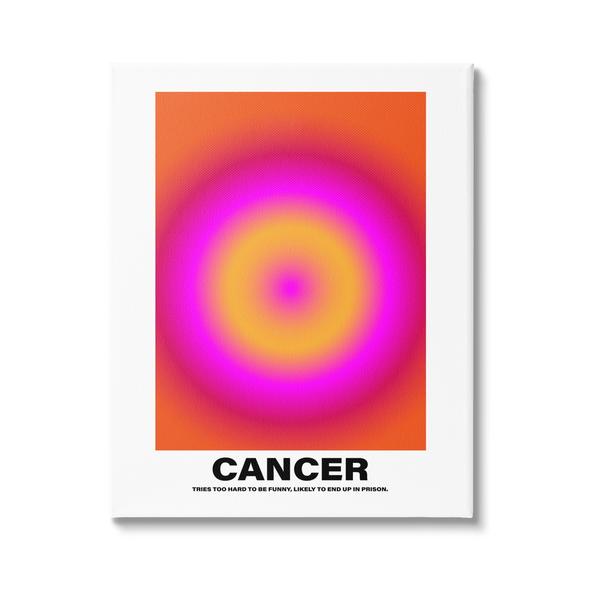 Stupell Industries Funny Cancer Astrology Abstract Painting Gallery Wrapped Canvas Art Print Wall Art, 16 x 20