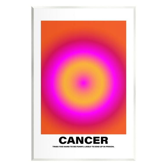 Stupell Industries Funny Cancer Astrology Abstract Painting Unframed Art Print Wall Art, 10 x 15