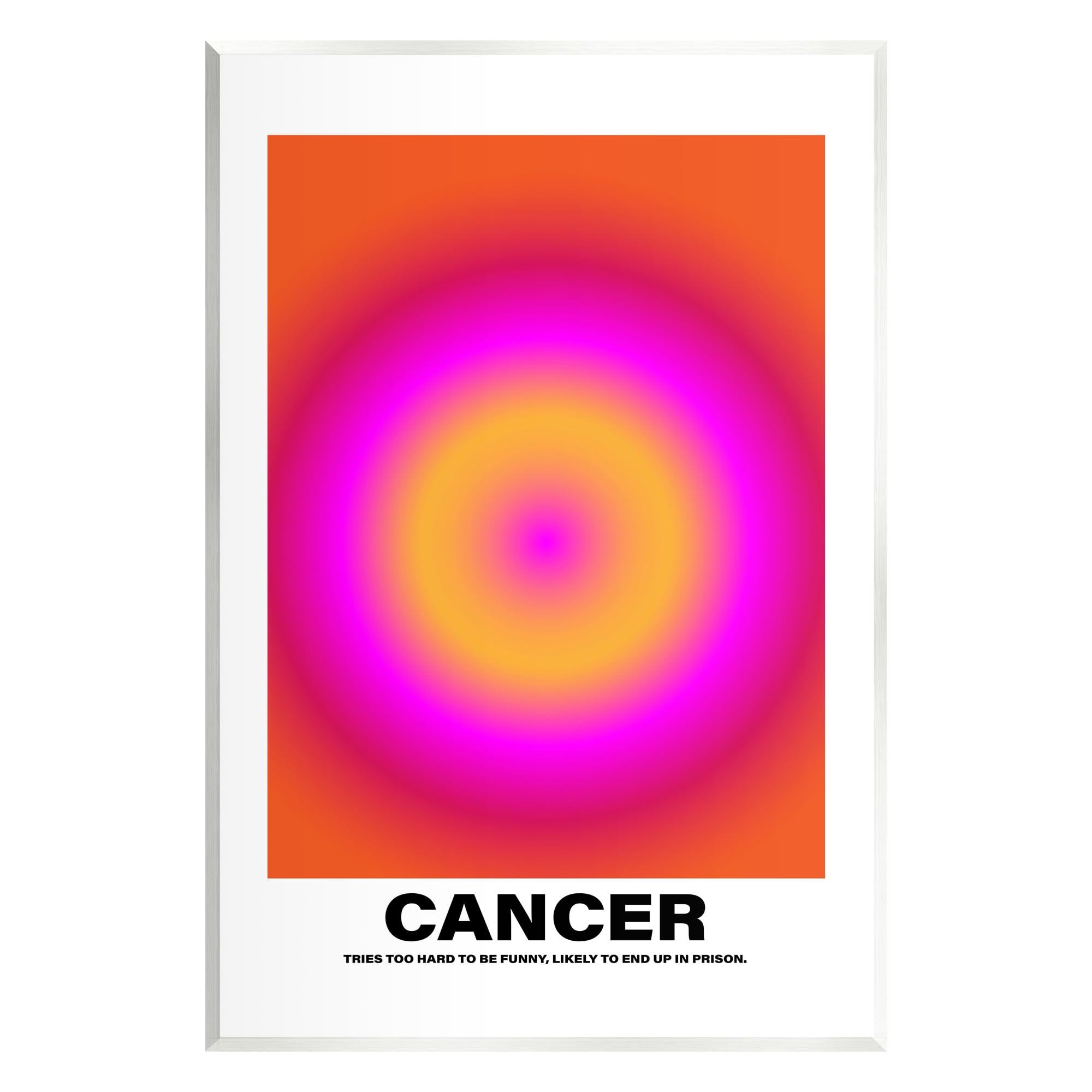 Stupell Industries Funny Cancer Astrology Abstract Painting Unframed Art Print Wall Art, 13 x 19