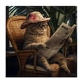 thumbnail image 1 of Stupell Industries Funny Cat & Newspaper Animals Painting Wrapped Canvas Art Print Wall Art, 24 x 24, 1 of 8