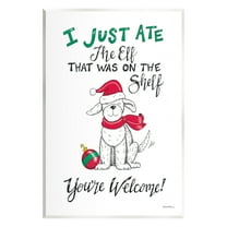 Stupell Industries Funny Christmas Dog Phrase Holiday Painting Unframed Art Print Wall Art, 10 x 15
