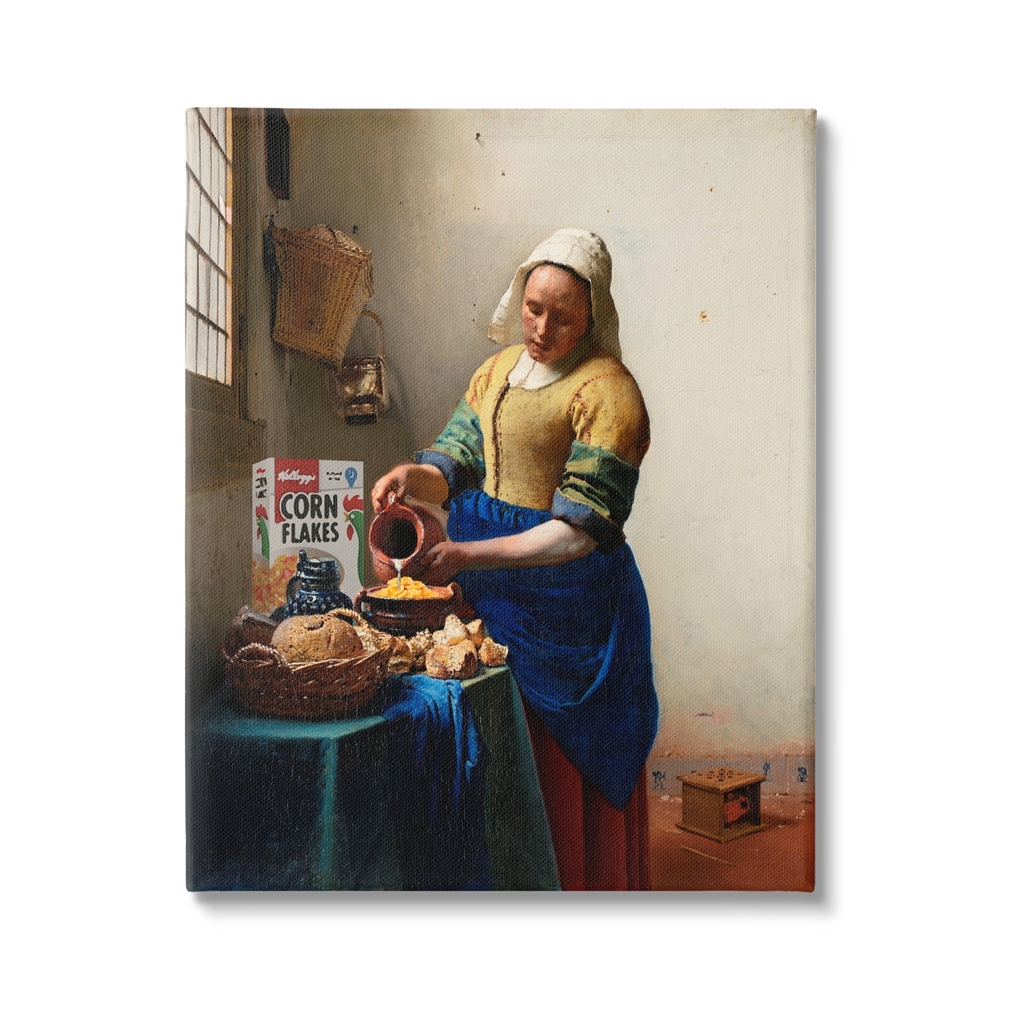 Stupell Industries Funny Classic Painting Food & Beverage Painting Gallery Wrapped Canvas Print Wall Art, 16 x 20